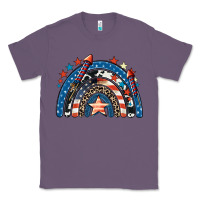 Lavender American rainbow 4th of july Classic Tee - CowGirlArtShop