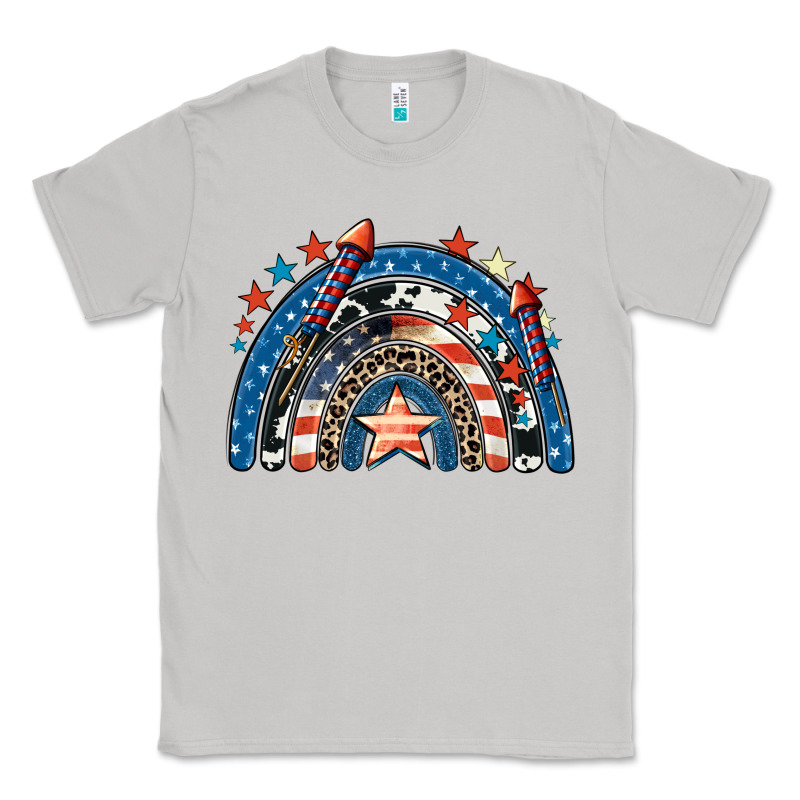 American Rainbow 4th Of July Classic Tee by CowGirlArtShop | Teevron