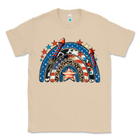 Mushroom American rainbow 4th of july Classic Tee - CowGirlArtShop