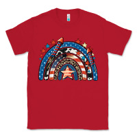 Red American rainbow 4th of july Classic Tee - CowGirlArtShop