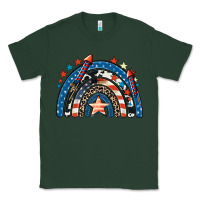 Sports Green American rainbow 4th of july Classic Tee - CowGirlArtShop