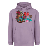 Lavender valentines day howdy and boots Heavyweight Hoodie - AdoDesignShop