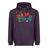 Plum valentines day howdy and boots Heavyweight Hoodie - AdoDesignShop