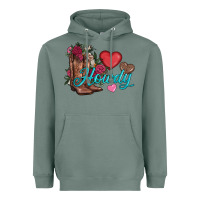 Sage valentines day howdy and boots Heavyweight Hoodie - AdoDesignShop