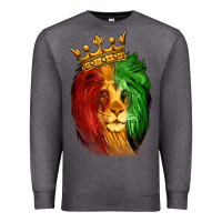 Charcoal Heather Juneteenth Lion King Premium Sweatshirt - LillyAllenDesigns