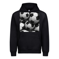 Black soccer seamless pattern Urban Hoodie - BundleAndBundleShop