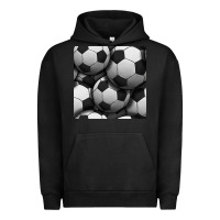 Pigment Black soccer seamless pattern Urban Hoodie - BundleAndBundleShop