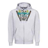 Softball Zipper Hoodie | Teevron