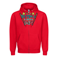 Red softball Zipper Hoodie - CowhideDigitalArt
