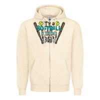 Sandshell softball Zipper Hoodie - CowhideDigitalArt