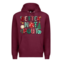 Burgundy better not pout Premium Hoodie - MaliasSmallBusiness