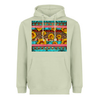 Matcha western sunflowers turquoise Heavyweight Hoodie - Artiststas