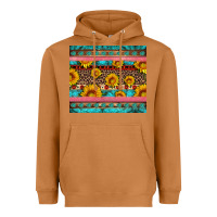 Meerkat western sunflowers turquoise Heavyweight Hoodie - Artiststas