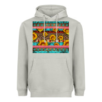 Moon Dust western sunflowers turquoise Heavyweight Hoodie - Artiststas