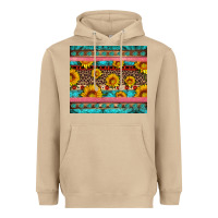 Mushroom western sunflowers turquoise Heavyweight Hoodie - Artiststas