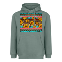 Sage western sunflowers turquoise Heavyweight Hoodie - Artiststas