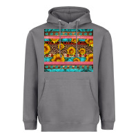 Storm western sunflowers turquoise Heavyweight Hoodie - Artiststas