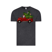 Vintage Black Christmas Farm Truck With Baby Sheep Vintage Tee - RanaPortraitStore