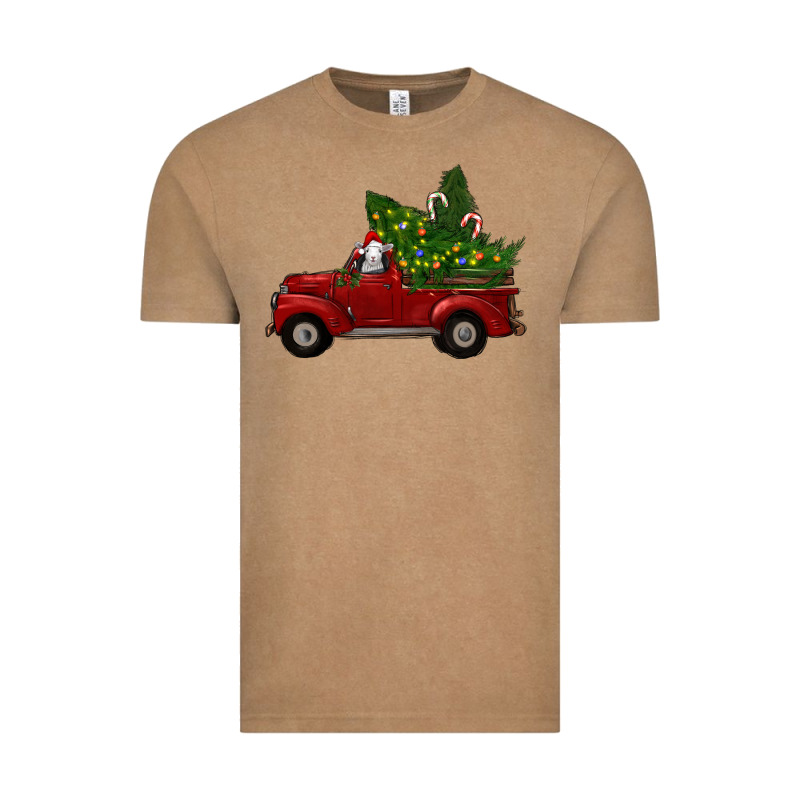 Christmas Farm Truck With Baby Sheep Vintage Tee by RanaPortraitStore | Teevron