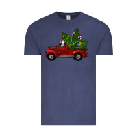 Vintage Denim Christmas Farm Truck With Baby Sheep Vintage Tee - RanaPortraitStore