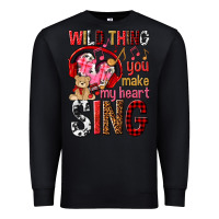 Black wild thing you make my heart sing Premium Sweatshirt - NancyCooperArtShop