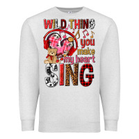 Oatmeal Heather wild thing you make my heart sing Premium Sweatshirt - NancyCooperArtShop