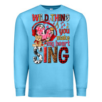 Ocean Blue wild thing you make my heart sing Premium Sweatshirt - NancyCooperArtShop