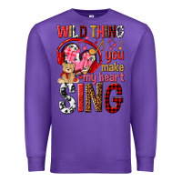 Purple wild thing you make my heart sing Premium Sweatshirt - NancyCooperArtShop