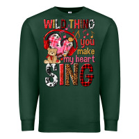 Sports Green wild thing you make my heart sing Premium Sweatshirt - NancyCooperArtShop