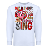 White wild thing you make my heart sing Premium Sweatshirt - NancyCooperArtShop