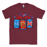 Burgundy American mom Classic Tee - Neo Western
