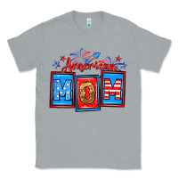 Heather Grey American mom Classic Tee - Neo Western