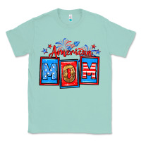 Seafoam American mom Classic Tee - Neo Western