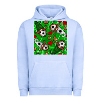 Pigment Grape Ice soccer gnomes and hearts seamless pattern Urban Hoodie - BundleAndBundleShop