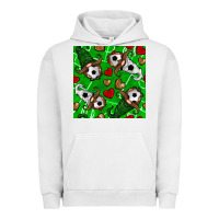 Pigment Lunar Rock soccer gnomes and hearts seamless pattern Urban Hoodie - BundleAndBundleShop