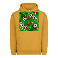 Pigment Peanut Butter soccer gnomes and hearts seamless pattern Urban Hoodie - BundleAndBundleShop
