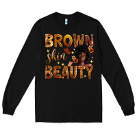 Black brown skin beauty Long Sleeve Tee - Zillion Design Studio