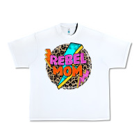 White rebel mom Urban Heavy Tee - Zillion Design Studio