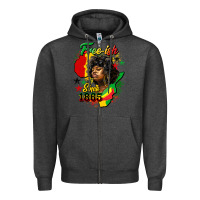 Charcoal Heather free ish since 1865 Zipper Hoodie - HRA Design Shop