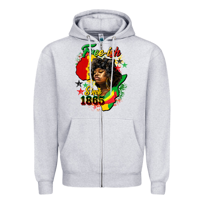 Free Ish Since 1865 Zipper Hoodie by HRA Design Shop | Teevron