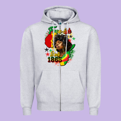 Free Ish Since 1865 Zipper Hoodie Designed By Hra Design Shop