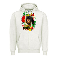 Oatmeal Heather free ish since 1865 Zipper Hoodie - HRA Design Shop