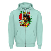 Seafoam free ish since 1865 Zipper Hoodie - HRA Design Shop