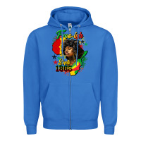 True Royal free ish since 1865 Zipper Hoodie - HRA Design Shop