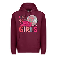 Burgundy let s go girls Premium Hoodie - MaliasSmallBusiness