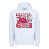 White let s go girls Premium Hoodie - MaliasSmallBusiness