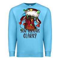 Ocean Blue you serious clark Christmas vacation rooster Premium Sweatshirt - Jasminsmagicworld