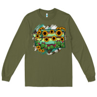 Army Green washingTon State Map Long Sleeve Tee - RanaPortraitStore
