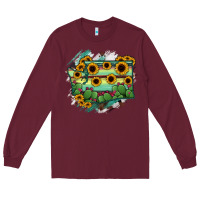 Burgundy washingTon State Map Long Sleeve Tee - RanaPortraitStore