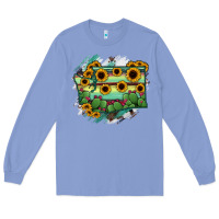 Colony Blue washingTon State Map Long Sleeve Tee - RanaPortraitStore